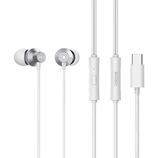 Celebrat D15 Type-C 金屬入耳式耳機, 白色
