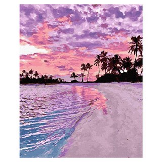 ARTJOY DIY數字油畫套組 美麗海灘 40x50cm, 美麗的海灘款, 1組