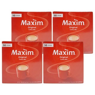 Maxim 麥心 經典原味三合一咖啡 中度烘焙 50入, 11.8g, 50條, 4盒