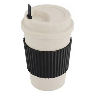 A5175-2 全陶瓷非塗層吸管保溫杯 耐酸鹼 環保飲料咖啡杯 350ml 黑色, 340ml, 1個