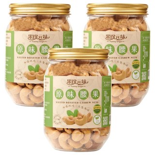 果珍元味 原味腰果 薄鹽原味 低溫烘焙, 300g, 3罐