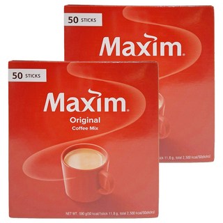 Maxim 麥心 經典原味三合一咖啡 中度烘焙 50入, 11.8g, 50條, 2盒