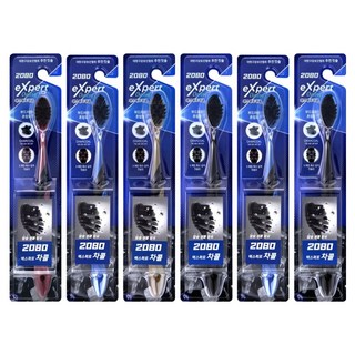 2080 木炭牙刷 顏色隨機, 6支, 1組