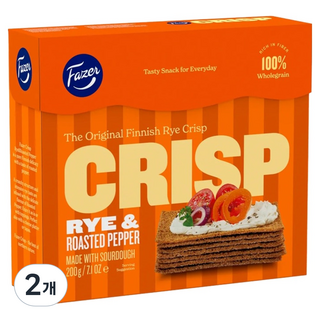 Fazer 烤甜椒脆麵包, 200g, 2個