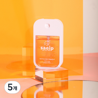 SAEIP 便攜式乾洗手噴霧 禮品用 葡萄柚, 40ml, 5個