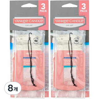 YANKee CANDLe Car Jar 車用芳香劑 3入, 粉紅沙灘, 8個