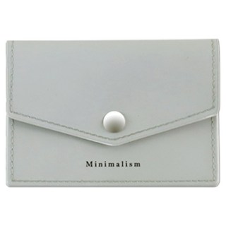 珠友文化 扣式雙層票卡/名片套-灰,簡約設計,雙層收納,扣式安全保護, 1入