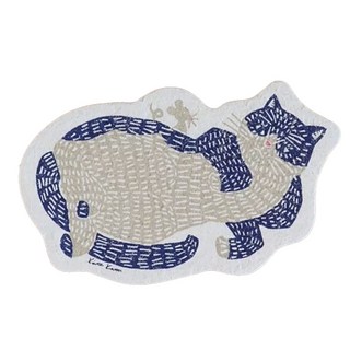 e.spongewipe kata kata 日本製天然植物纖維海綿 10.5 x 3.6 x 0.2cm 貓咪, 1個, 1個, 1入