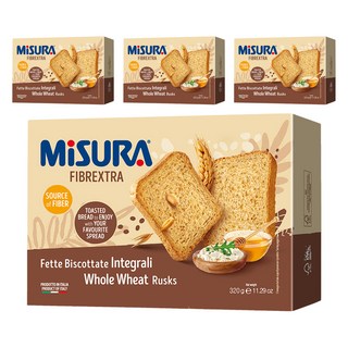 MiSURA 全麥吐司餅乾, 4盒, 320g