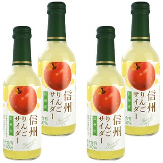 木村飲料 信州蘋果風味汽水 原汁含有率50%, 240ml, 4瓶