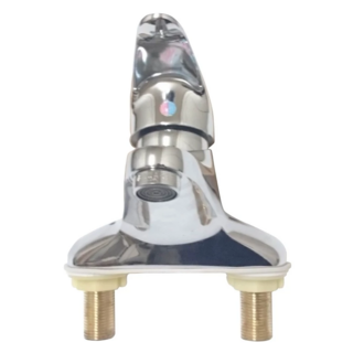 台製 4吋雙孔面盆龍頭 全鋼材質 日本陶瓷閥芯, 16 x 14 x 12cm, 1個