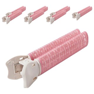 E.dot 韓版蓬鬆髮根夾 Set 2件 粉色 尺寸10.8x3.5x2cm, 4組