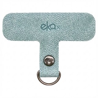 ekax 手機掛繩夾片 晨曦綠 PU皮革 五金, 1個