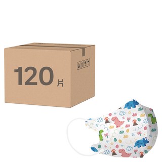 JUN 郡昱 小童3D立體口罩, 30片, 4盒, 120片, Dinosaur恐龍