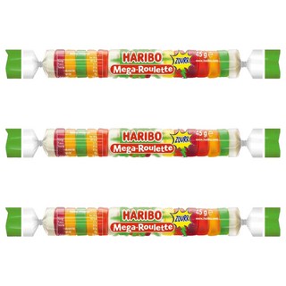 HARIBO 鈕扣Q軟糖 爆酸水果風味 45g, 3條