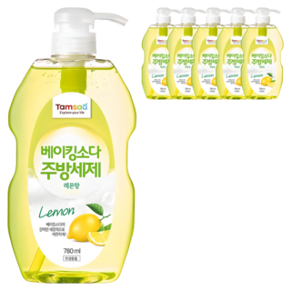 탐사 베이킹소다 주방세제 레몬향, 780ml, 6개