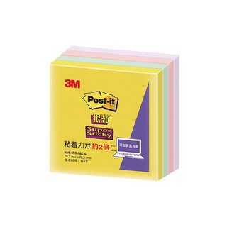 3M Post-it 利貼 狠黏便條紙, 654-4SS-MC-5, 360張, 1組