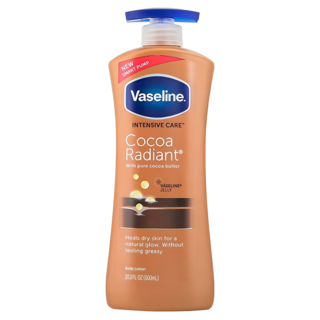 Vaseline 凡士林乳液可可奶油，含鎖水凡士林護理微因子，24小時保持肌膚潤澤，迅速吸收不黏膩，600ml, 1件