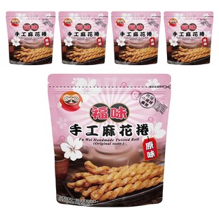 福味 手工麻花捲, 台灣小琉球直送, 原味, 75g, 5包