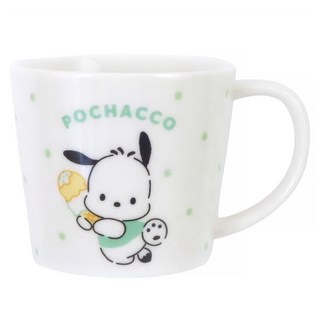 kanesho 金正陶器 POCHACCO 陶瓷馬克杯, 帕洽狗 白色, 1個