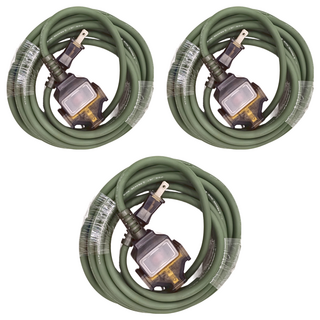 MAX STAR 太星電工 一開三插動力軟線, 5m, 軍綠色, 3條