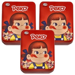 FUJIYA 不二家 Peko 牛乳糖方罐 T15, 40g, 3罐
