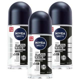 NIVEA 妮維雅 男士止汗爽身乳液 無印乾爽, 50ml, 3瓶
