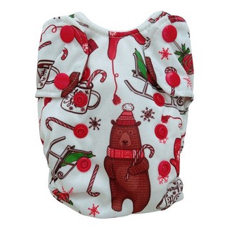 smart bottoms Diaper 2.0 布尿布 新生兒, (2.7 - 7.3公斤), Snow Day 白色, 1件