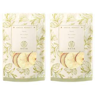 GreenMarket 菓青市集 蘋果脆片, 2包, 100g