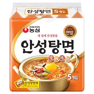 농심 안성탕면 125g, 5개