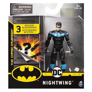 SPIN MASTER DC 蝙蝠俠系列4吋人偶 夜翼 DC漫畫正版周邊 隨機配件與任務卡, 1個