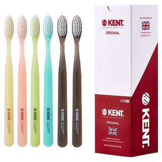 켄트 오리지널 초극세모 칫솔, 6개입, 1세트