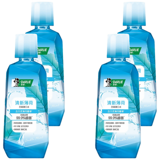 DARLIE 好來 清新薄荷漱口水, 溫和除菌 0酒精配方, 500ml, 4瓶