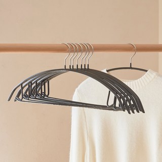 진심감성 어깨뿔방지 논슬립 옷걸이, 블랙, 30개