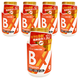 統欣生物科技 全效守護系列 維生素B群 天然蕎麥來源 雙層緩釋錠 MS-72母乳益生菌, 60顆, 300mg, 5罐