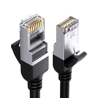 綠聯 CAT6網路線Gigabits高速傳輸 圓線 純銅金屬版, 黑色, 1條, 0.5m