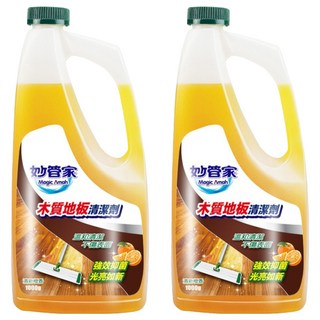 Magic Amah 妙管家 木質地板清潔劑 清新橙香, 1kg, 2瓶