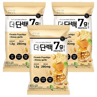 Deo Danbaek 蛋白爆米花脆片 蜂蜜蒜味, 3包, 44g
