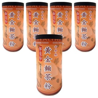 御復珍 黃金麵茶粉 600g 古早味 添加黑芝麻, 5罐