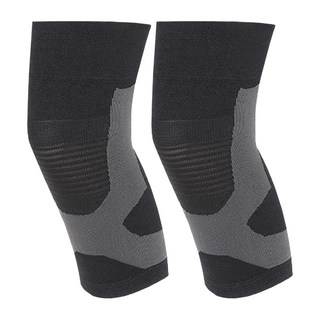 Kyhome 石墨烯自發熱保暖護膝/保暖防寒護膝/高彈運動護具, 黑色, 2個