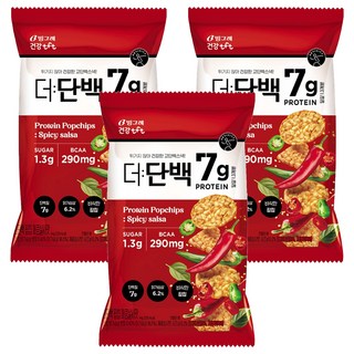 더단백 빙그레 건강tft 팝칩 매콤살사맛, 3개, 44g