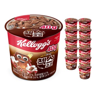 Kellogg's 家樂氏 5穀巧克力格格脆 杯裝, 40g, 12個