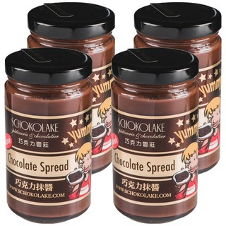 SCHOKOLAKE 巧克力雲莊 特調巧克力榛果醬 濃郁不膩口, 250g, 4罐