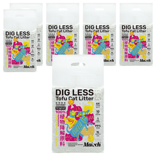 MAOCH 植物環保消臭豆腐貓砂, 2.4kg, 6包, 原味