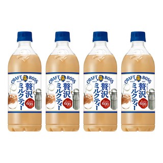 日本 BOSS 工藝奶茶, 600ml, 4瓶