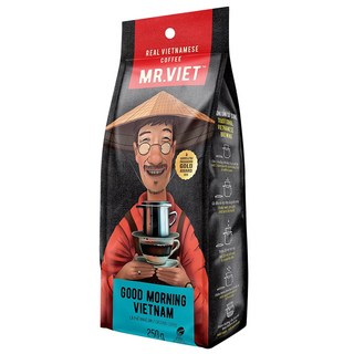 MR.VIET 早安越南咖啡粉 250g 堅果和黑可可口味, 1包, Ground
