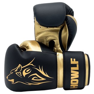 HOWLF Glory 拳擊手套, 霧面黑 + 金色, 1個