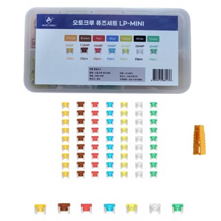 Autocrew 汽車用鋅質LP-Mini保險絲7種10件組, 1套