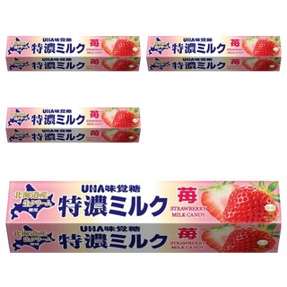 UHA 味覺糖 特濃牛奶條糖 北海道鮮奶油 香醇濃郁, 37g, 4條