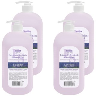 ESTESOPHY 香氛身體按摩精油 薰衣草 清爽不黏膩 臉部全身都可使用, 1L, 4瓶